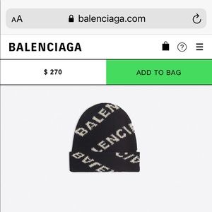 Balenciaga logo beanie